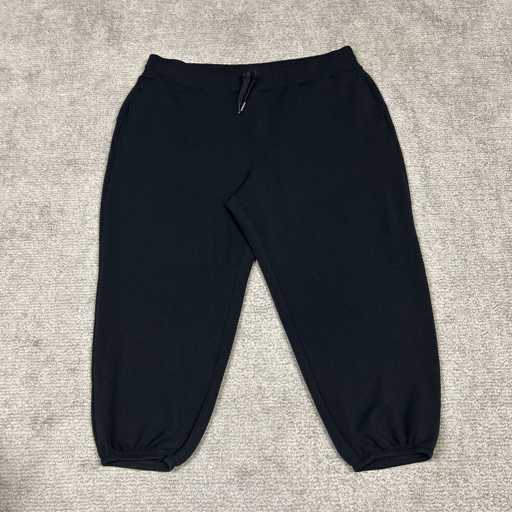 Spanx Air Essentials JoggersSweatpants Womens 3X Black Cropped Ankle Lounge Soft